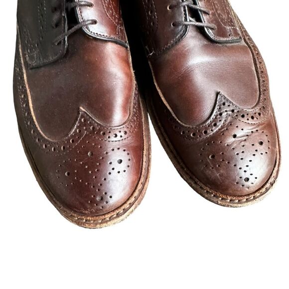 Allen Edmonds Mens Alumnus Wingtip Oxfords Leather Brown 9.5 - Picture 7 of 9